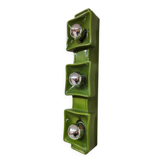 Vintage design green wall lamp Pan Keramik 1970