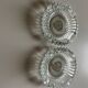 Two French crystal ashtrays