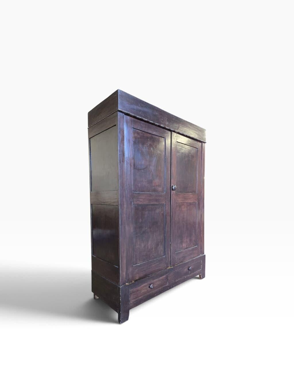 Vintage XL dark wood wardrobe/hallway furniture
