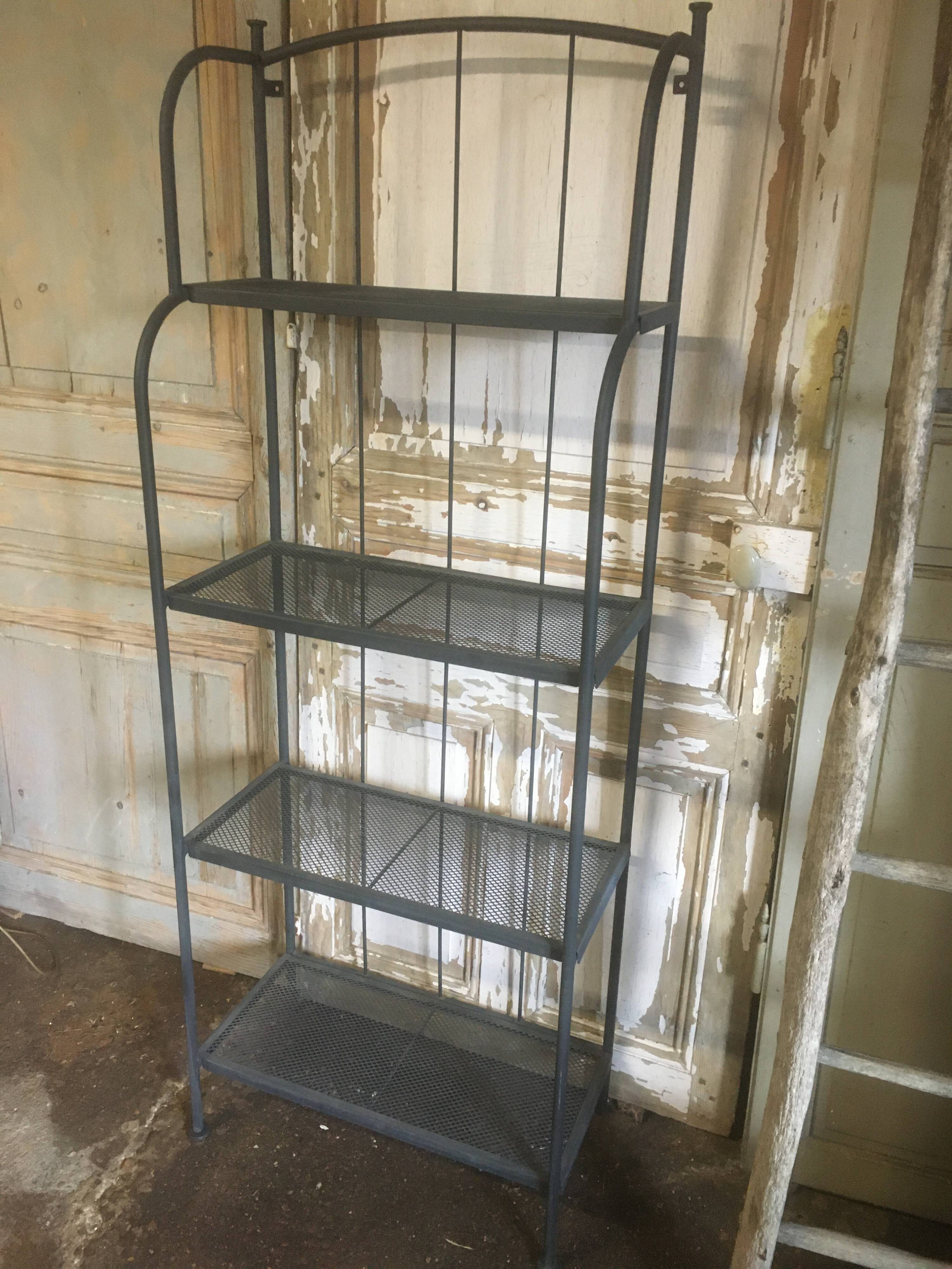 Metal garden shelf