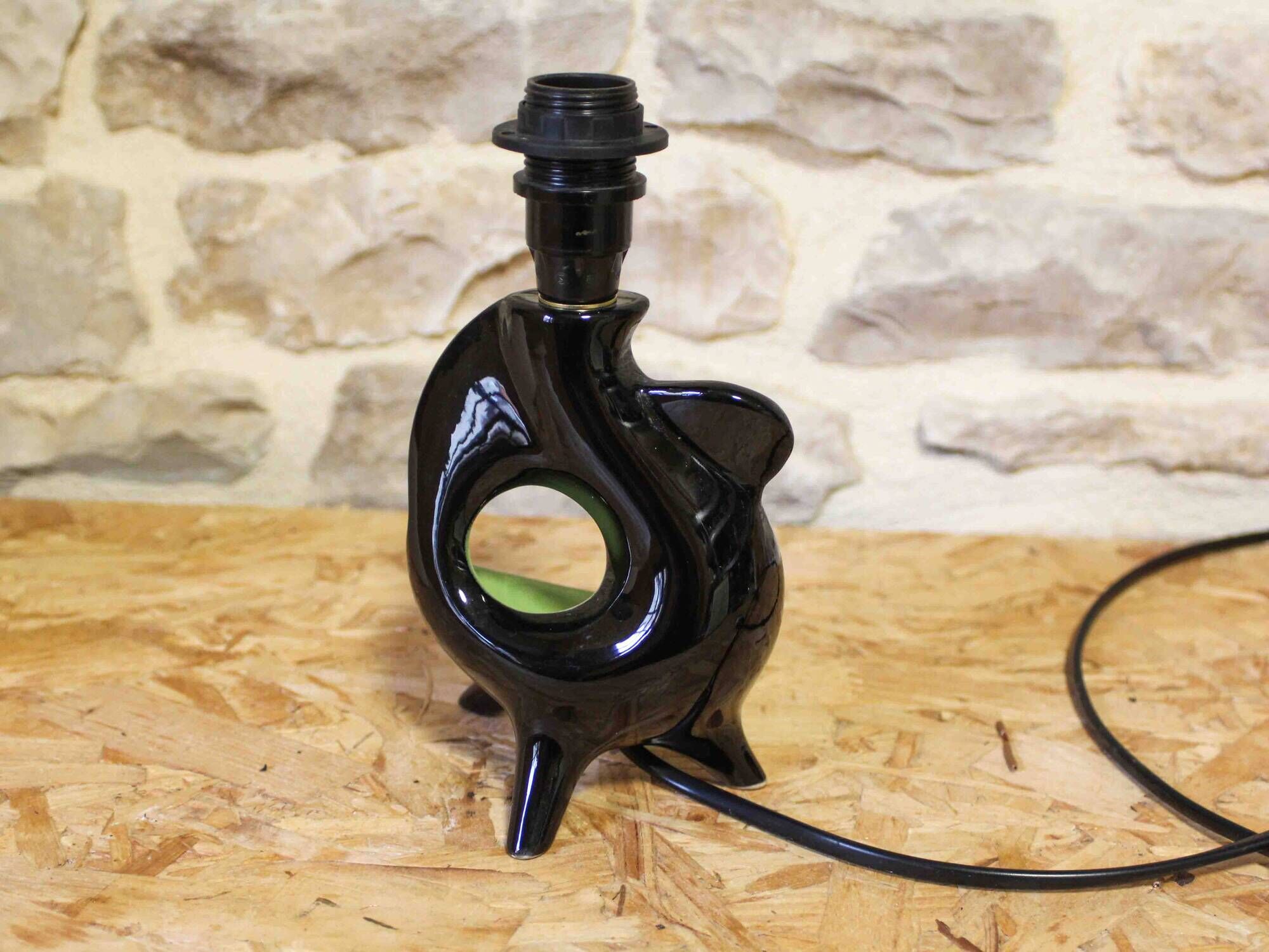 Lampe de chevet en céramique émaillé