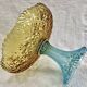 Georges Sand hollow two-tone glass compote bowl signed Portieux