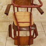 Pair of S-shaped tube school chairs