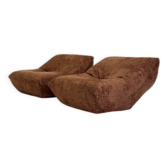 Fauteuils lounge Papillon de Guido Maria Rosati pour Giovannetti en marron rouille