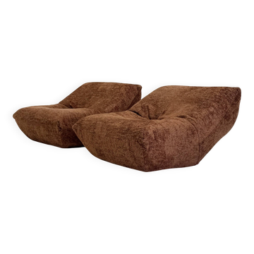 Fauteuils lounge Papillon de Guido Maria Rosati pour Giovannetti en marron rouille