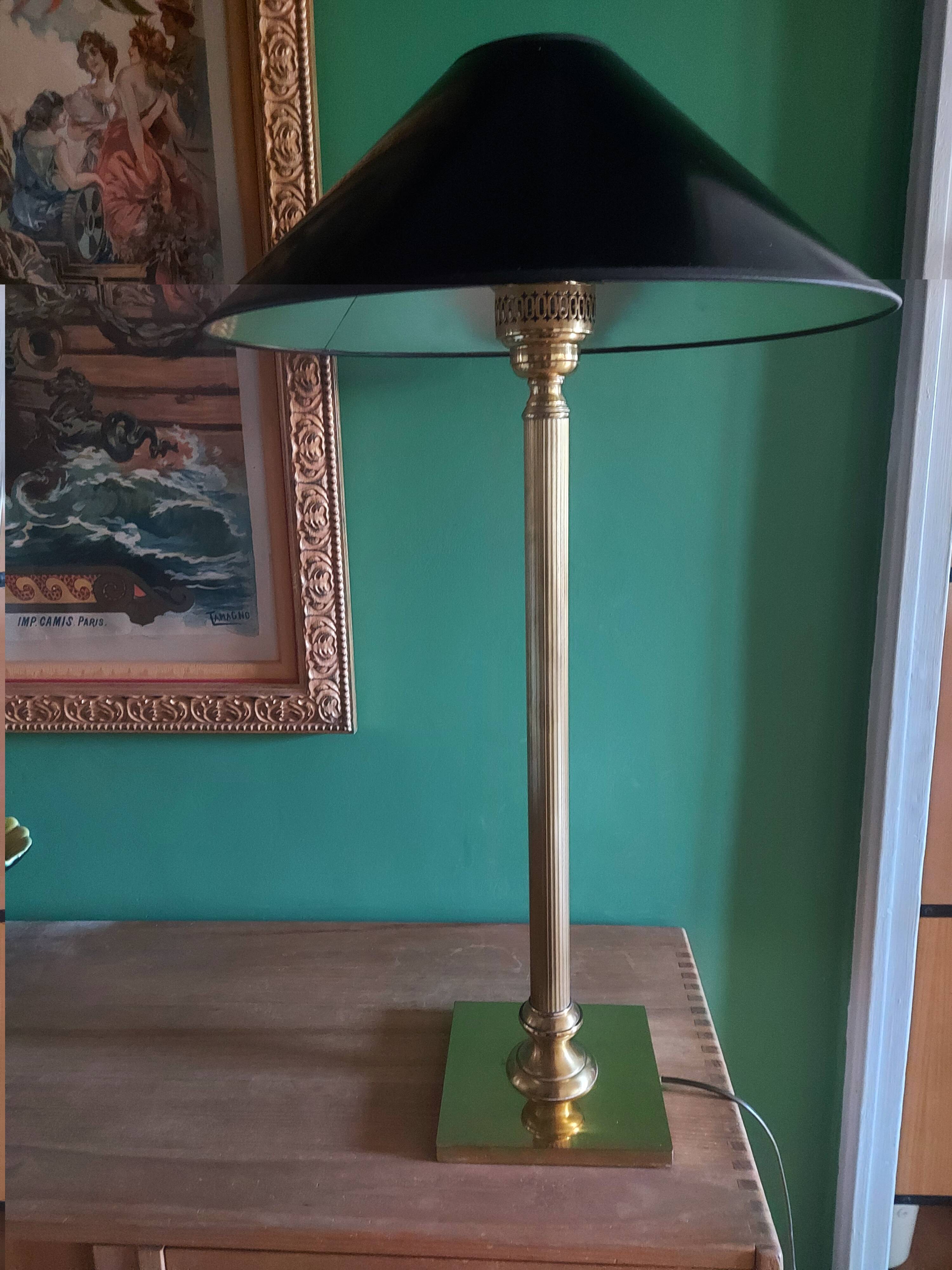 Large golden brass lamp neo classic style