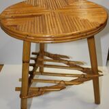 Vinatge rattan side table
