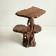 Wooden tree trunk organic carved plant stand side table, 1950s.