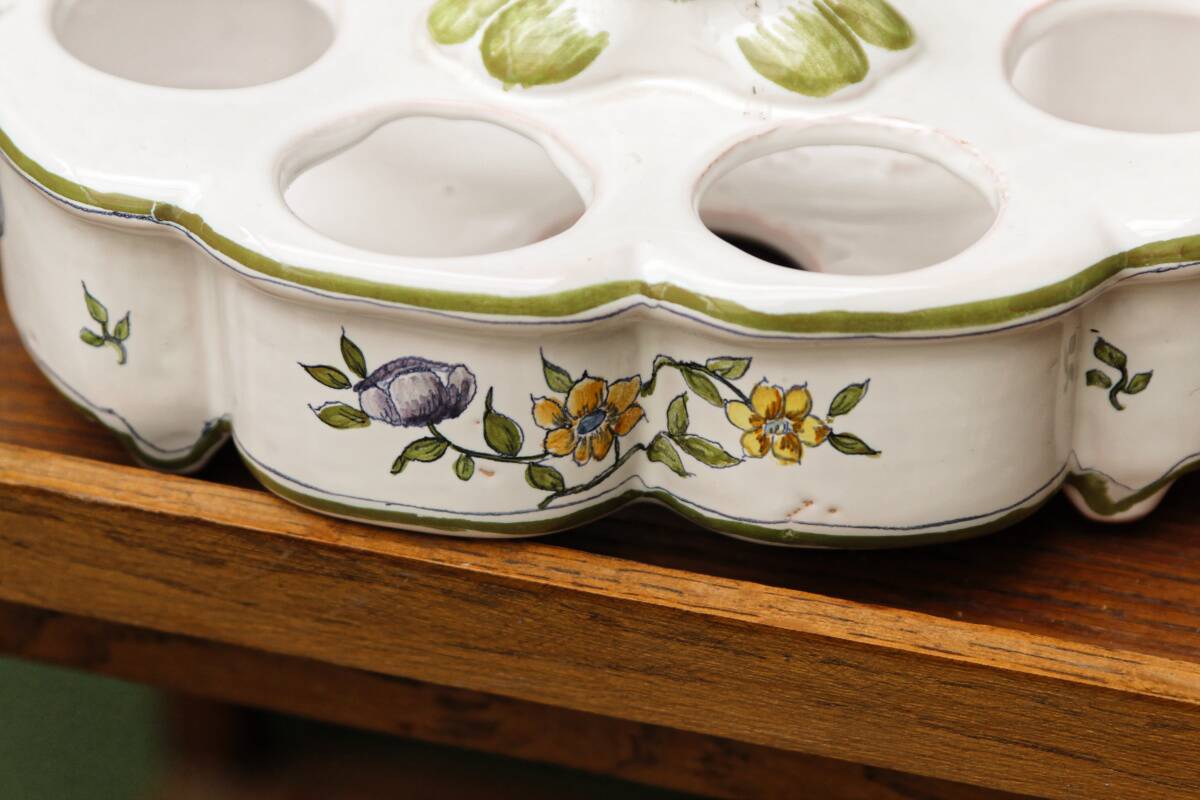 Moustiers earthenware egg service