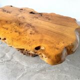 "Free-form" coffee table in solid elm.