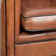 Fauteuils club Chesterfield en peau de mouton de style anglais.