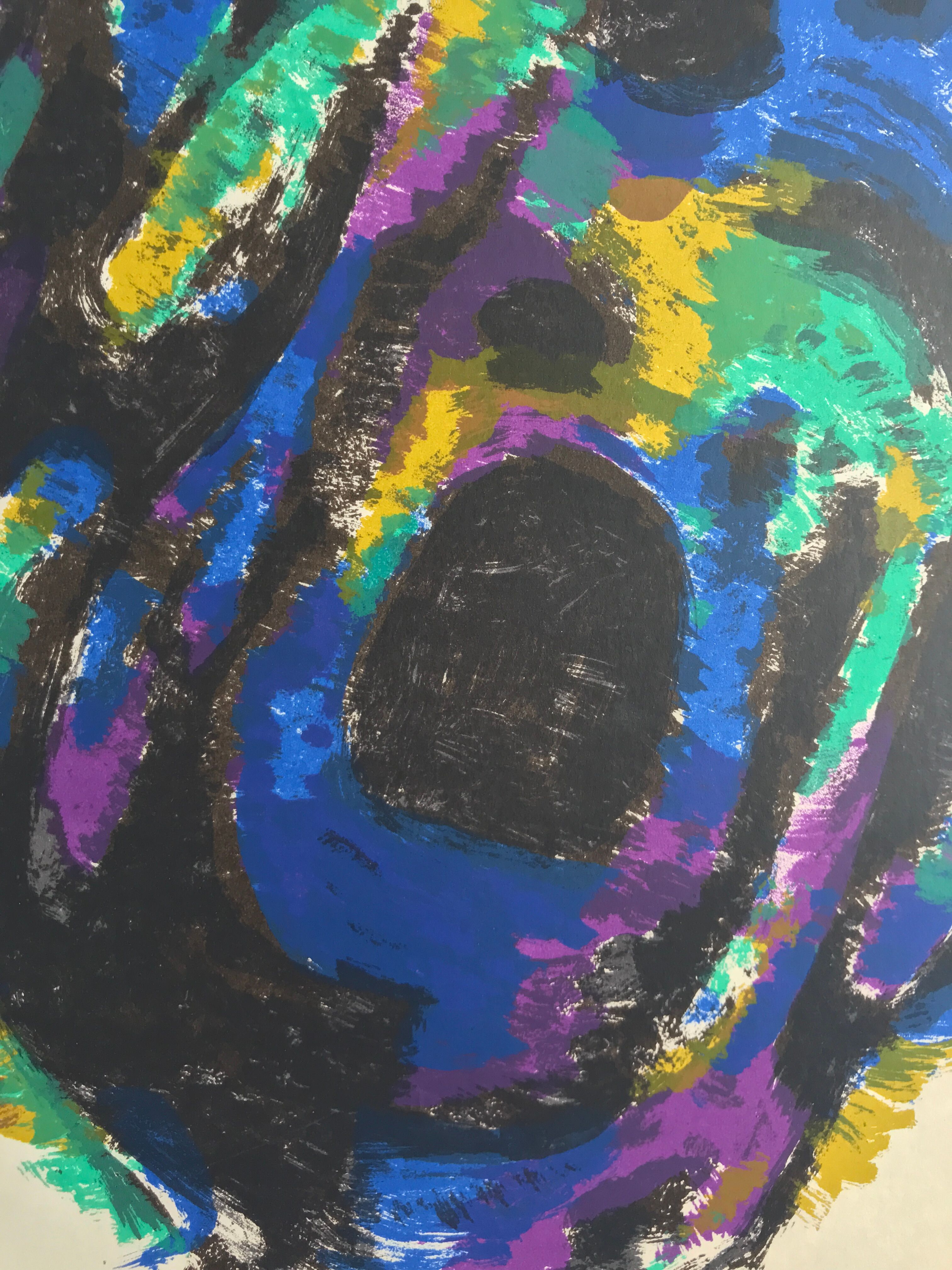 Original lithograph by Alfred Manessier Le Nid, 1960