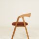 Set of 6 Dining Chairs – Natural Oak & Terracota Upholstery