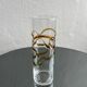 Vintage Glass Vase, yellow and brown Filigree, Coffee Table Decorative