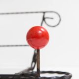 Black iron coat rack with mirror 1950s