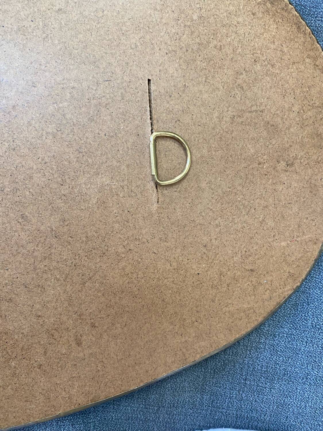 Urdu oval mirror solid brass