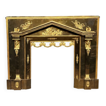 Empire-style fireplace decoration.