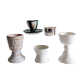 Set of 5 assorted egg cups