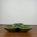 Plat apéritif Chou vert, SILEA, 3 compartiments, céramique