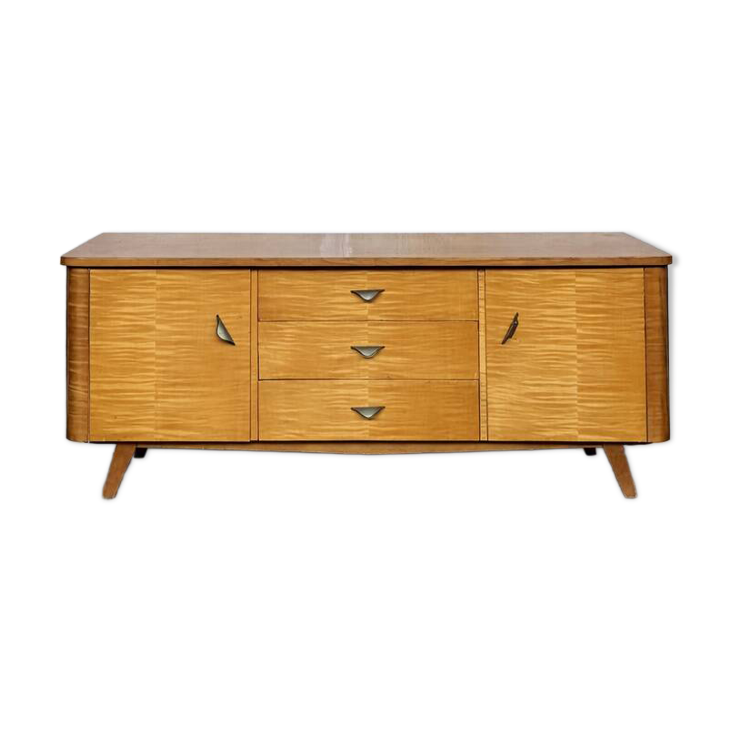 Vintage TV unit with tapered legs in Scandinavian style.