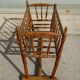 Old wooden cradle, all in walnut
