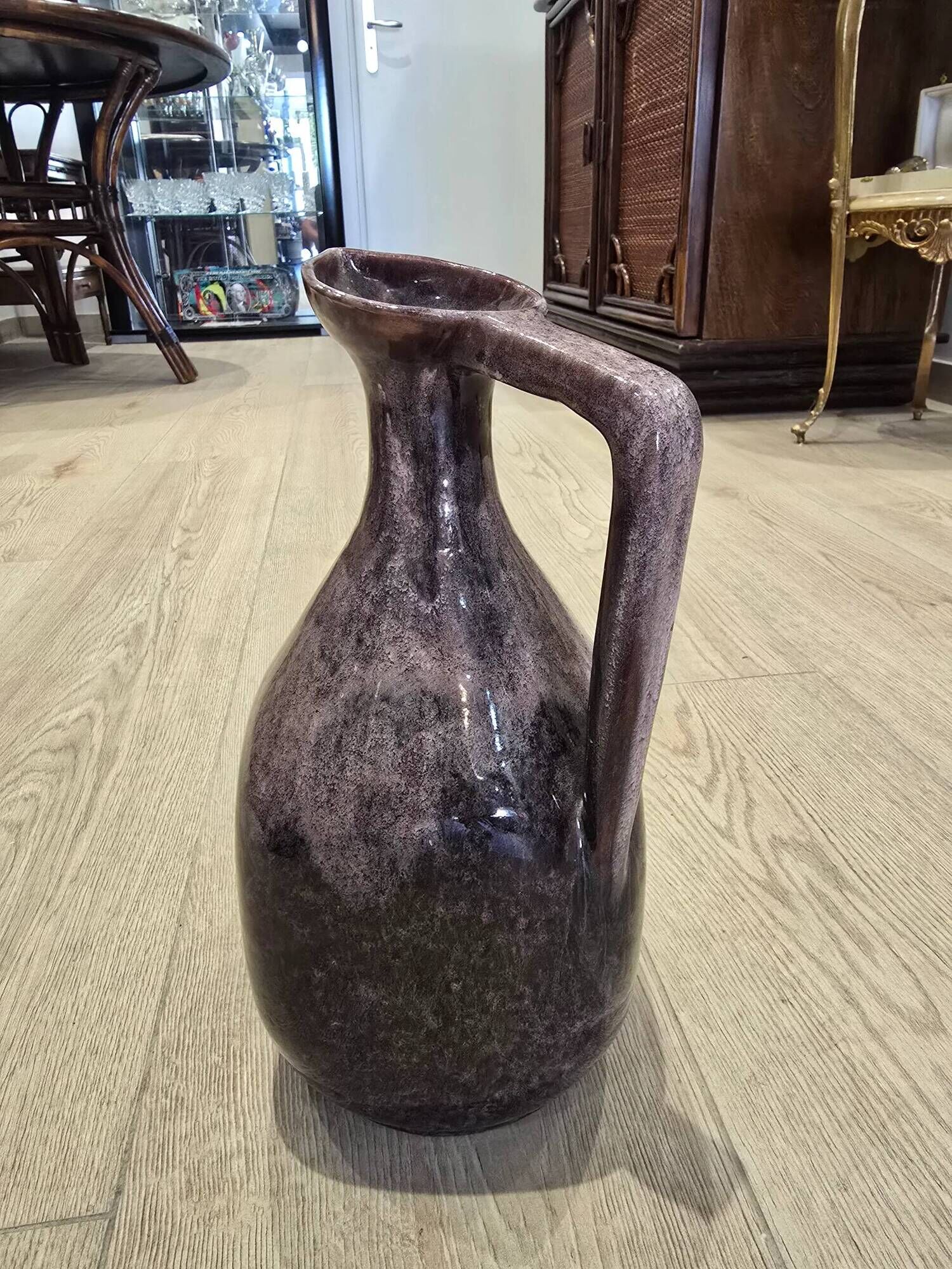 Large pitcher / sculptural vase Accolay – Potters of Accolay – 1950s-60s – signed, No. 3 – H. 33 cm