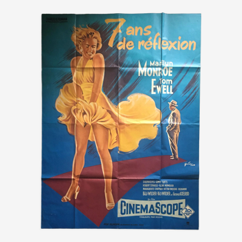 Affiche originale française, The Seven Year Itch, années 1970