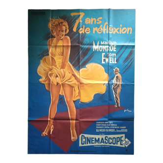 Affiche originale française, The Seven Year Itch, années 1970
