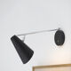 Black metal wall lamp 1950s