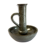 Enamelled stoneware candlestick  - circa 70