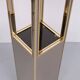 Floor lamp Pedestal Bronze Mirror Hollywood Regency 1970s