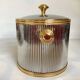 Silver and gold ice bucket Hollywood Regency
