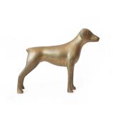 Statue vintage, animaux laiton, chien laiton, figurine laiton, décoration intérieur