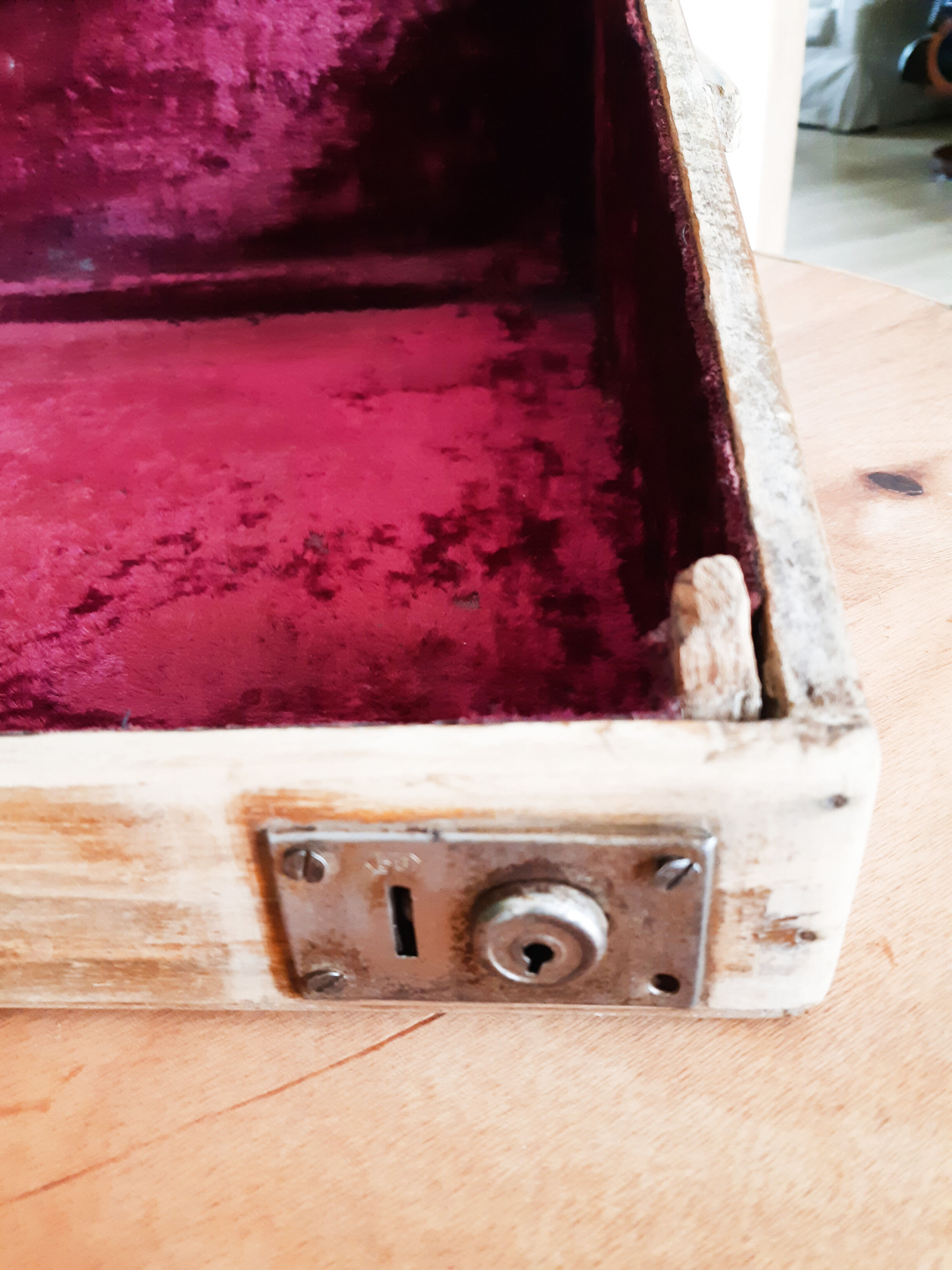 Old wooden box, treasure box