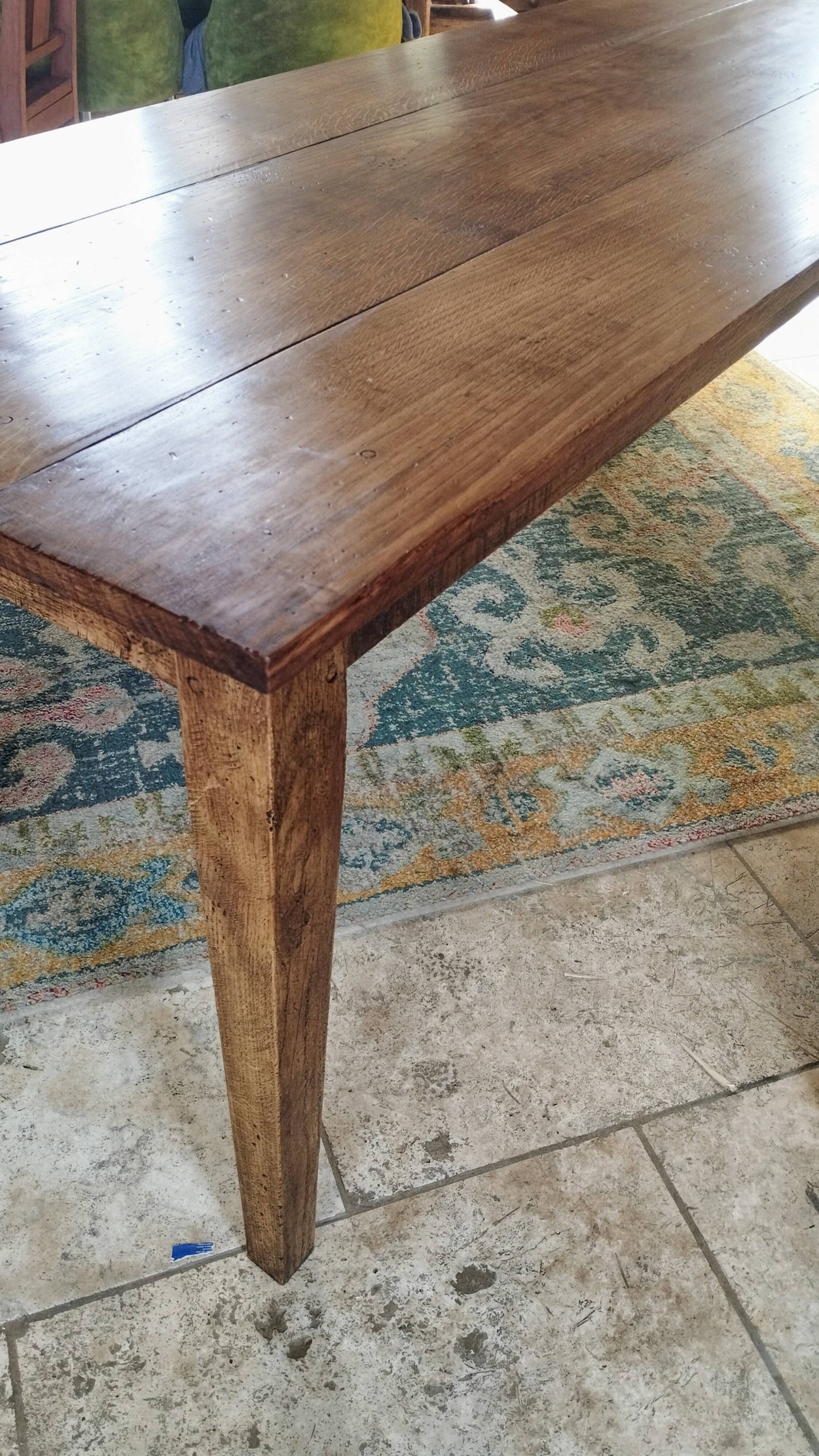 Farm table in sold oak