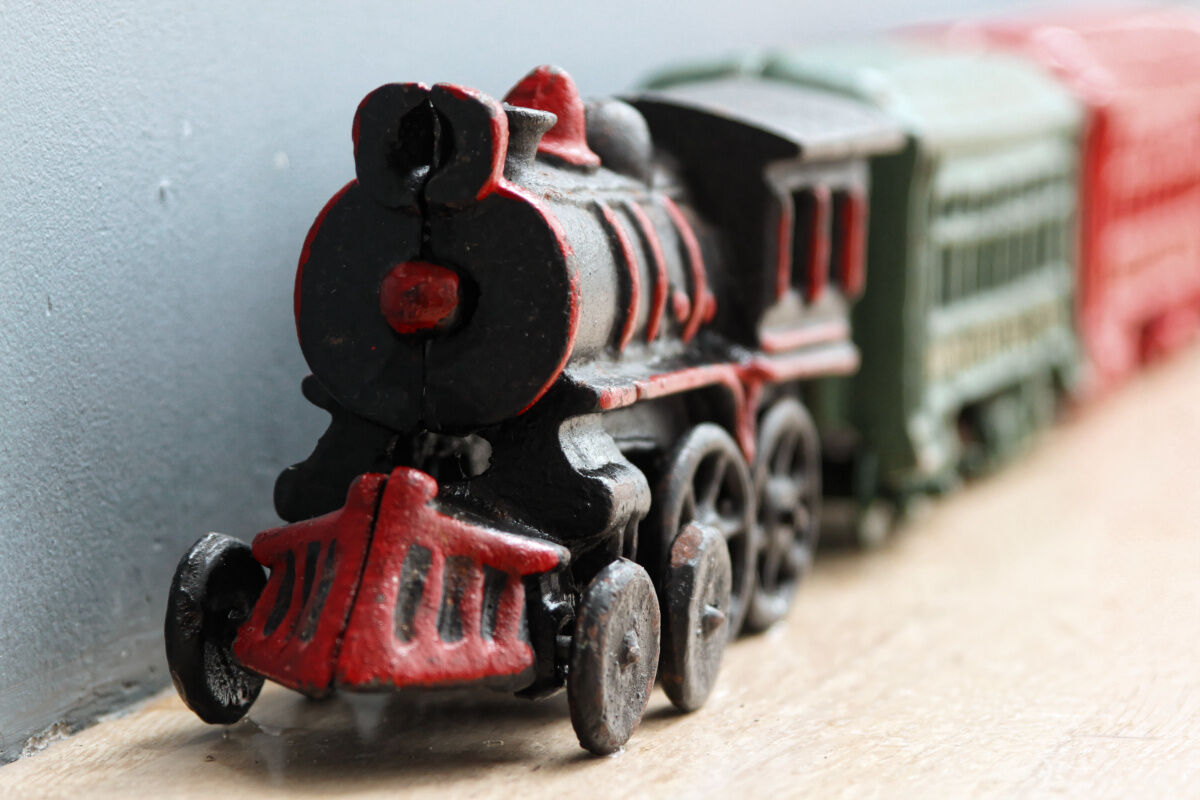 Cast iron train, 50s, made in US