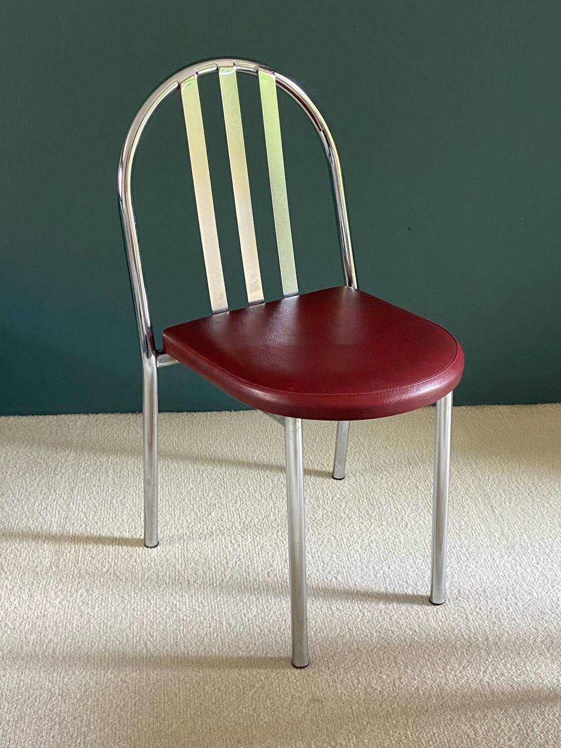 Set of six Mallet Stevens type chairs. 1970s