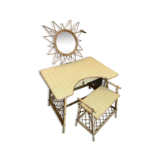 Rattan dressing table 1960