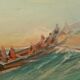 Fishing boat in the Mediterranean, oil by François Gautier