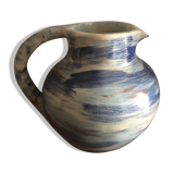 Blue enamelled carafe pitcher