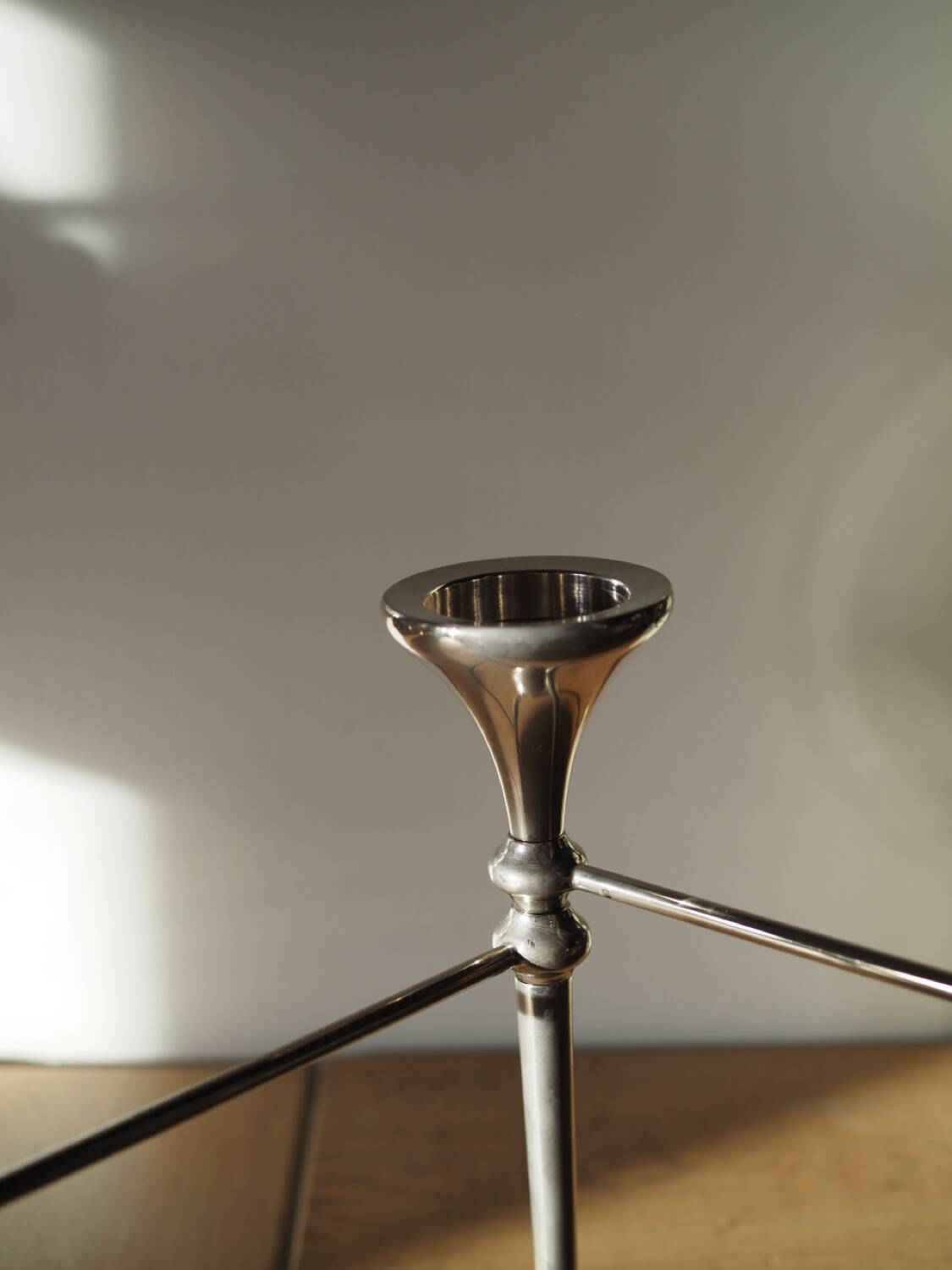 Scandinavian chrome modular candle holder 1960