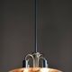 Art Deco Chandelier in Aluminium and Marbled Glass, Czech, 1940s