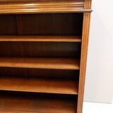 Antique oak open bookcase