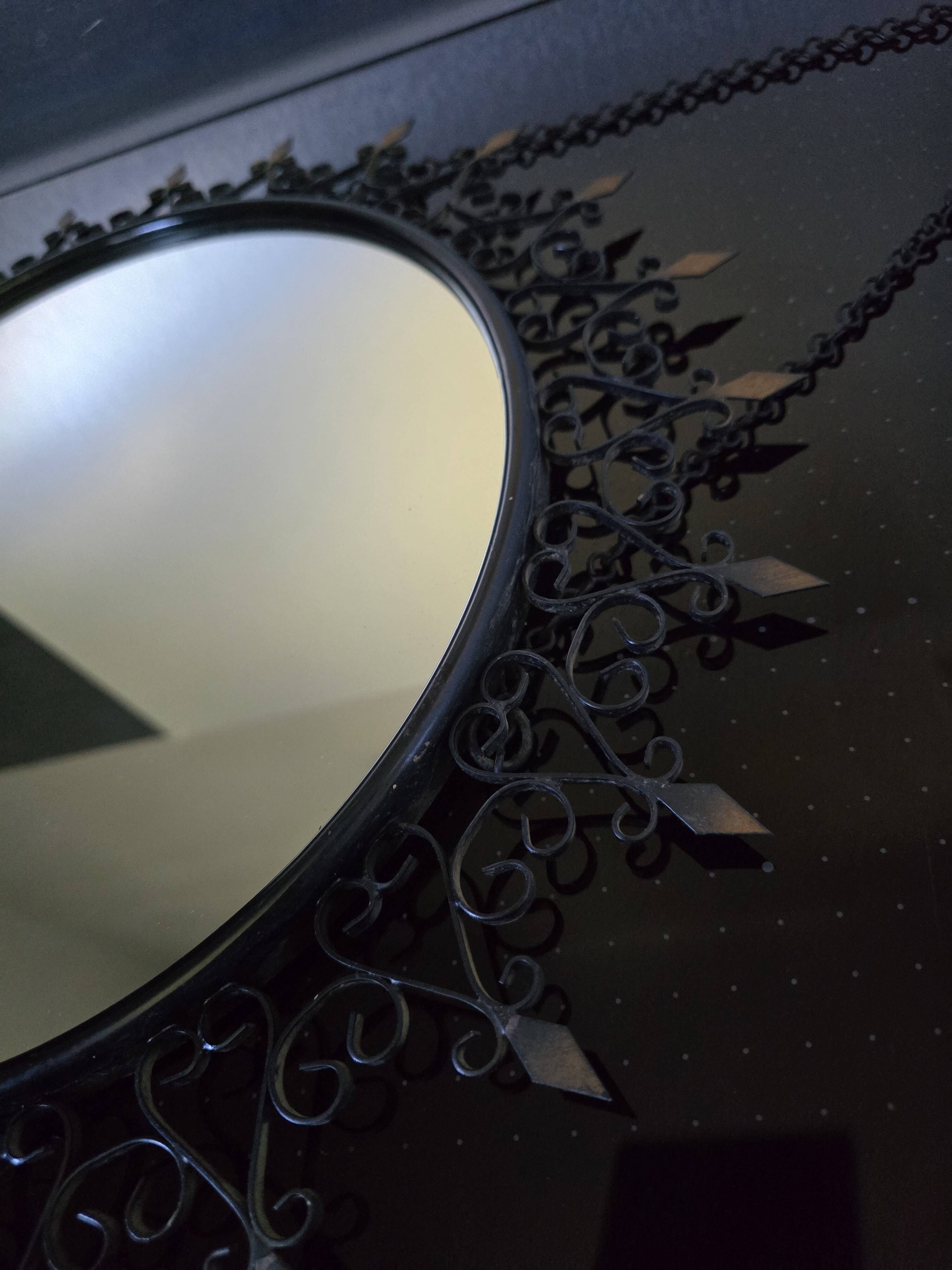 Authentic Sun Mirror Chaty Vallauris – Wrought Iron – 1950s/60s Era