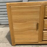 Commode en placage de rotin