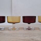Set of 4 champagne glasses Cavalier Sweden Luminarc two-tone