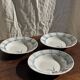 Set of 3 deep plates Digoin Sarreguemines blue with pink flowers D23