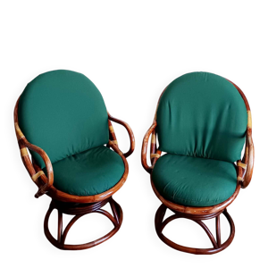 Paire de fauteuils pivotants