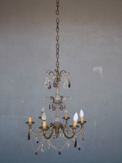 Pampille bronze chandelier and charm