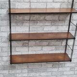 Floor 1960 string wood rising black smooth